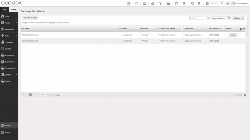 Step 3. Migrating a compliance rule.gif